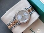 Rolex Lady-Datejust Silver Diamond Dial, Diamond Bezel, Steel & Gold, 279383RBR - Image 2