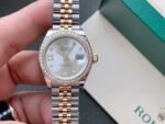 Rolex Lady-Datejust Silver Diamond Dial, Diamond Bezel, Steel & Gold, 279383RBR - Image 4