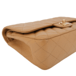 CHANEL Dark Beige Caviar Medium Classic Double Flap Bag - Image 6