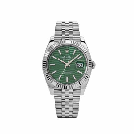 Rolex Datejust 41 126334 Stainless Steel Fluted Motif Green Dial Jubilee