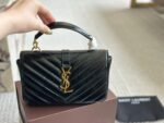 SAINT LAURENT BLACK ‘COLLEGE MINI’ SHOULDER BAG - Image 3
