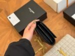 SAINT LAURENT LAMBSKIN CASSANDRE CHAIN WALLET - Image 9