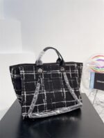Chanel Rainbow Black Tweed Deauville Tote Black - Image 4