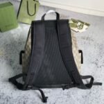 GUCCI Supreme Monogram Double Buckle Backpack Beige Black - Image 6