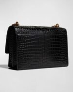 Saint Laurent Sunset Medium YSL Crossbody Bag in Croc-Embossed Leather - Image 4