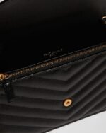 Saint Laurent YSL Monogram Small Wallet on Chain in Grained Leather - Image 4
