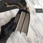 Saint Laurent  Calfskin Bi-Color Medium Monogram Sunset Black Pearl White - Image 9