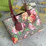 Gucci Tote Bag Floral Pattern GG Blooms Reversible Beige Pink - Image 3