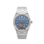 Audemars Piguet Royal Oak 26535PT.ZZ.1220PT.01 Selfwinding Flying Tourbillon Platinum Light Blue Dial