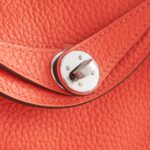 Hermès Lindy 20 Clemence Go Orange Field Palladium Hardware - Image 6