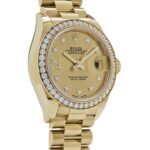 Rolex Datejust 28 279138RBR ‘Ladies’ Yellow Gold Champagne Diamond Dial President - Image 4