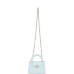 Chanel Small Kelly Shopper Light Blue Shiny Aged Calfskin Brushed Gold Hardware - Image 4