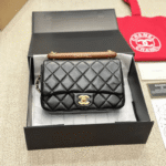 CHANEL SMALL FLAP BAG WITH TOP HANDLE - Image 2