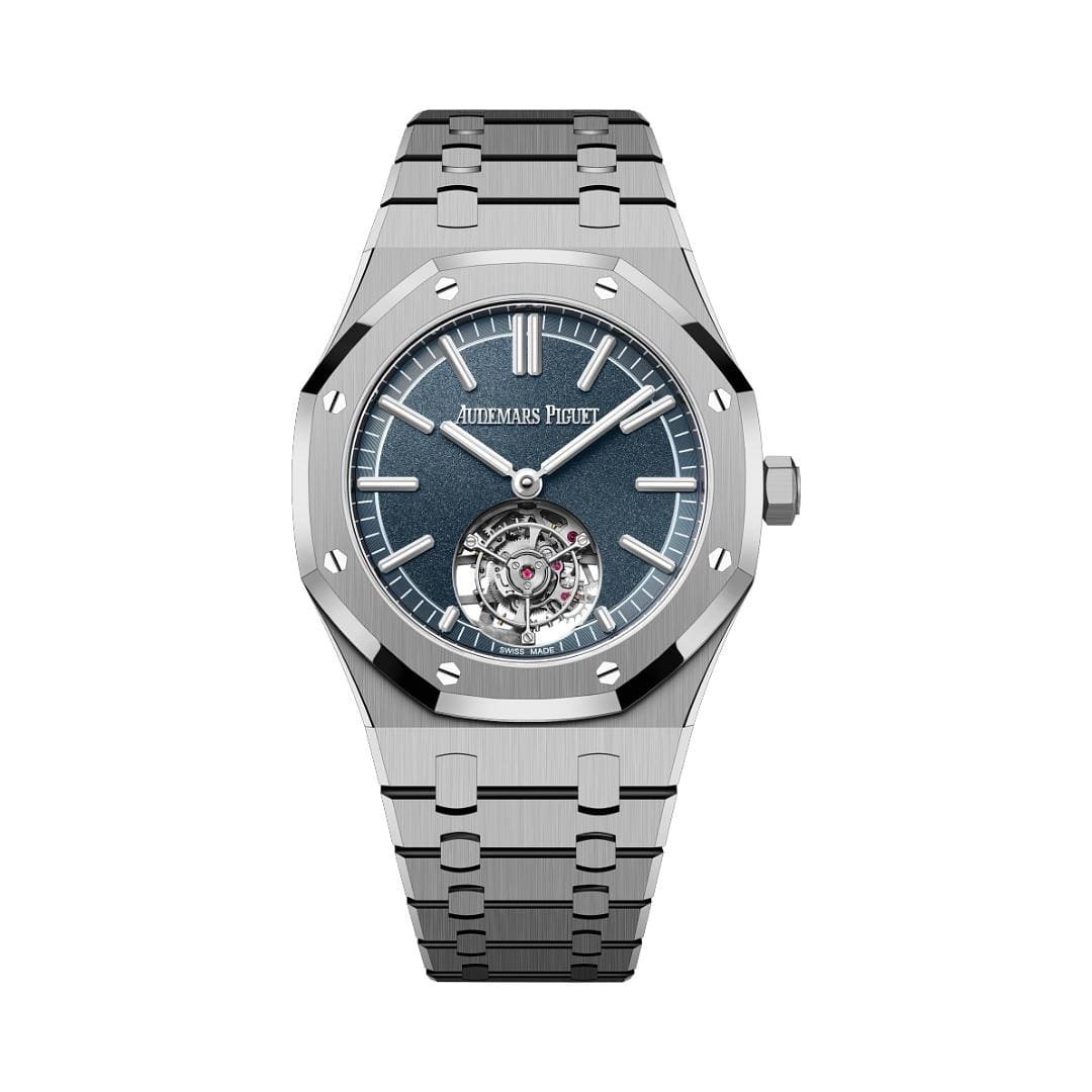 Z1uPcOdB-royal-oak-selfwinding-titanium-blue-dial-50th-anniversary-26730ti-oo-1320ti-01-audemars-piguet-40271191539956 Audemars Piguet Royal Oak Selfwinding Flying Tourbillon 26730TI.OO.1320TI.01 ’50th Anniversary’ Titanium Blue Dial - Image 1