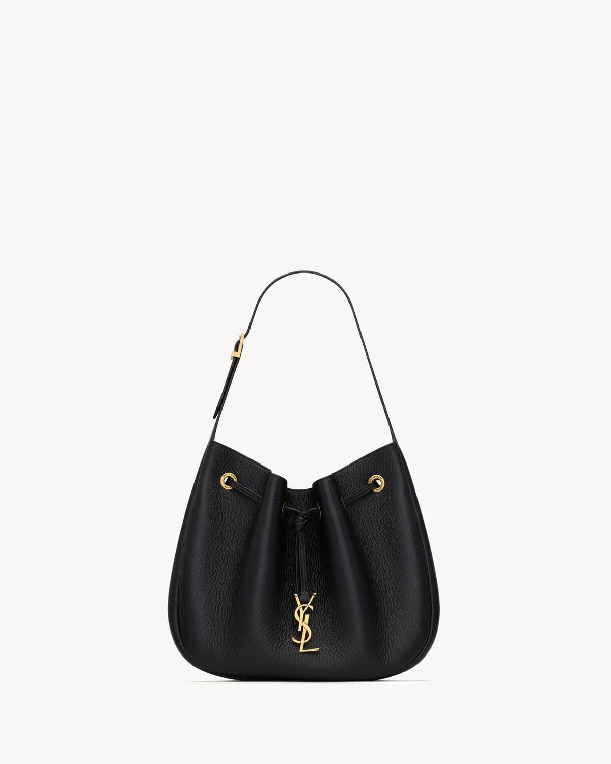 Z7k7Ejy0-CFJEB_A3_DSHHHGMZALDF Saint Laurent PARIS VII small hobo in grained leather - Image 1