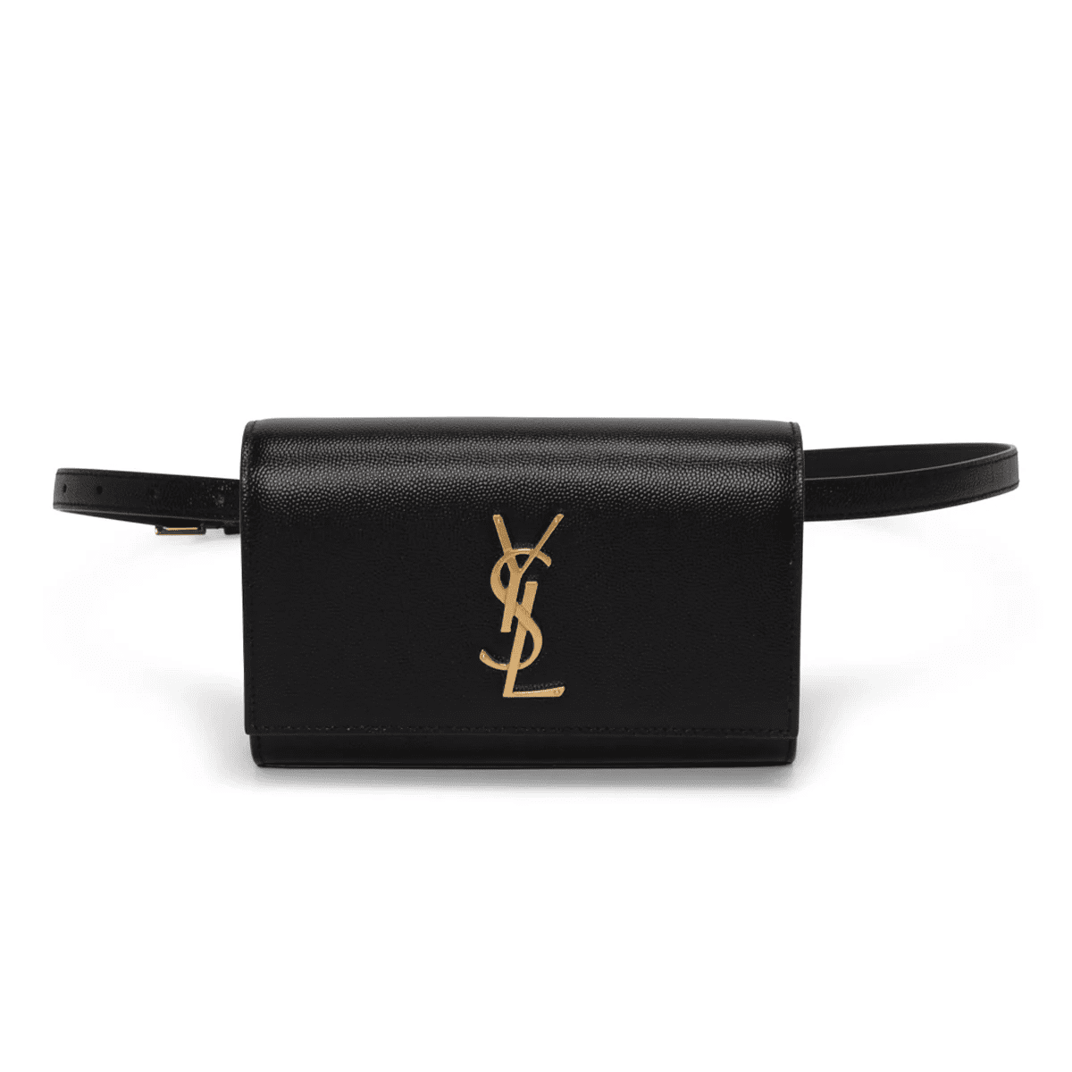 a83330a2e2d1efee5c963baf58ae06ae Saint Laurent Black Grain de Poudre Kate Belt Bag - Image 1