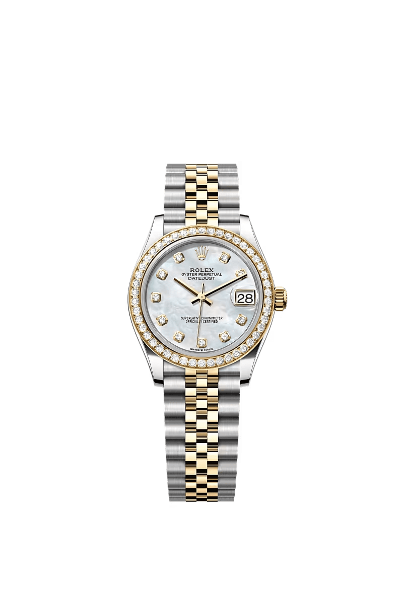 a88717c84161c32a460dac07eafaaea1 Rolex Datejust 31 278273 ‘Ladies’ Yellow Gold Stainless Steel Mother of Pearl Diamond Dial (2024) - Image 1
