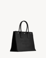 Saint Laurent Rive Gauche small tote bag in smooth leather - Image 2