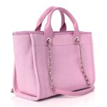 Chanel Mixed Fibers Deauville Tote Pink - Image 3