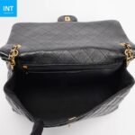 Chanel Black Quilted Caviar Small XXL Travel Flap Bag - Image 7