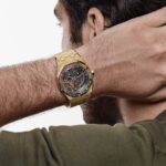 Audemars Piguet Royal Oak 15412BA.YG.1224BA.01 Rainbow Baguette Frosted Yellow Gold Double Balance Wheel - Image 2