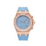 Audemars Piguet Royal Oak Offshore 26231OR.ZZ.A085CA.01 Chronograph Rose Gold Blue Dial Diamond Bezel (2023)