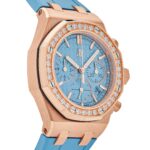 Audemars Piguet Royal Oak Offshore 26231OR.ZZ.A085CA.01 Chronograph Rose Gold Blue Dial Diamond Bezel (2023) - Image 4