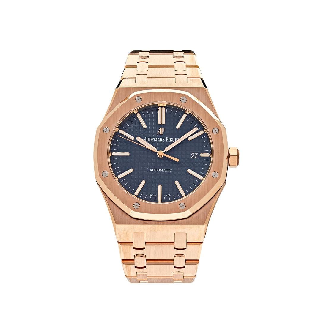 audemars-piguet-royal-oak-selfwinding-rose-gold-blue-dial-15400or-oo-1220or-03-audemars-piguet-40260310270196 Audemars Piguet Royal Oak Selfwinding Rose Gold Blue Dial 15400OR.OO.1220OR.03 - Image 1