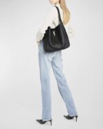 Saint Laurent LE 5 À 7 SUPPLE SMALL IN GRAINED LEATHER - Image 2