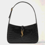 Saint Laurent Le 5 A 7 YSL Shoulder Bag in Croc-Embossed Leather