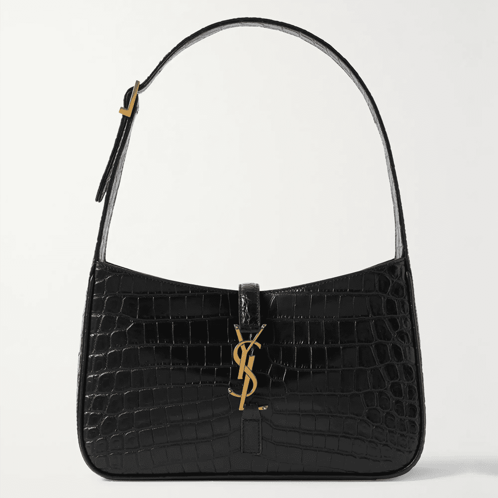 bb44a1efe9c8661e40c7ab4be408b156 Saint Laurent Le 5 A 7 YSL Shoulder Bag in Croc-Embossed Leather - Image 1
