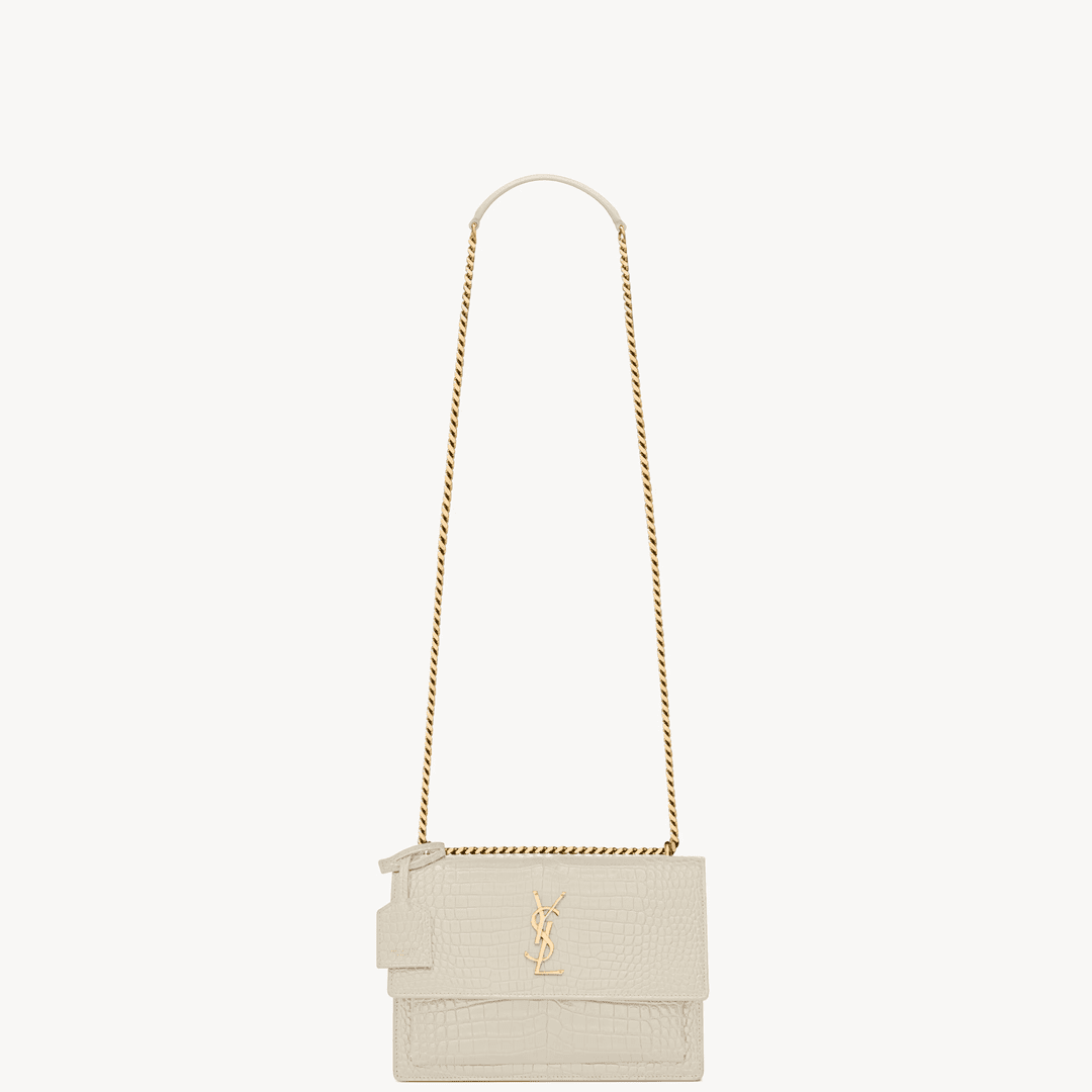 bf9521b2a6d4a23d66c4b5eb35429b37 Saint Laurent SUNSET MEDIUM IN CROCODILE-EMBOSSED LEATHER - Image 1