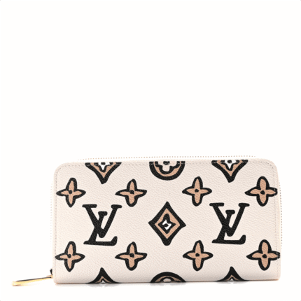 Louis Vuitton Monogram Giant Wild At Heart Zippy Wallet Creme