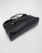 Saint Laurent ES Giant Travel Bag in Smooth Quilted Leather with Gold Hardware - Image 3