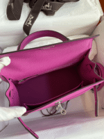Hermès Kelly Handbag Pink Epsom with Palladium Hardware 25 - Image 10