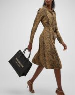 Saint Laurent Rive Gauche Small Tote Bag in Raffia - Image 6