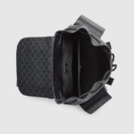 GUCCI BLACK LARGE BACKPACK - Image 7