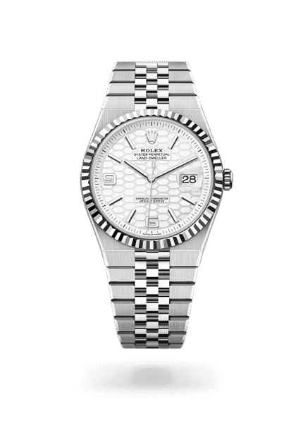 Rolex Land-Dweller Oyster, 40 mm, Oystersteel and white gold M127334