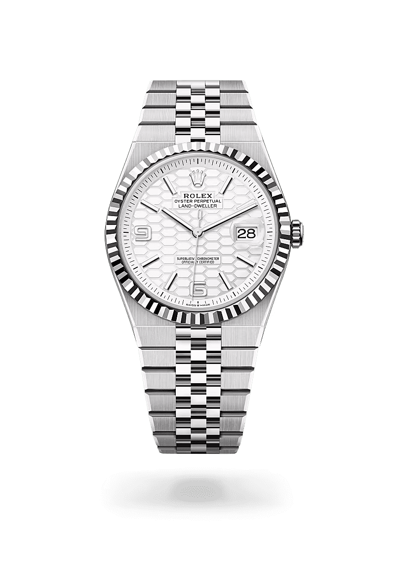 d85440ee9ae72702e96b887c382ba350 Rolex Land-Dweller Oyster, 40 mm, Oystersteel and white gold M127334 - Image 1