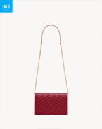 Saint Laurent CASSANDRE envelope chain wallet in lambskin - Image 2