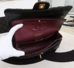 Chanel Lambskin Quilted Medium Rue Cambon Charms Double Flap Black - Image 10
