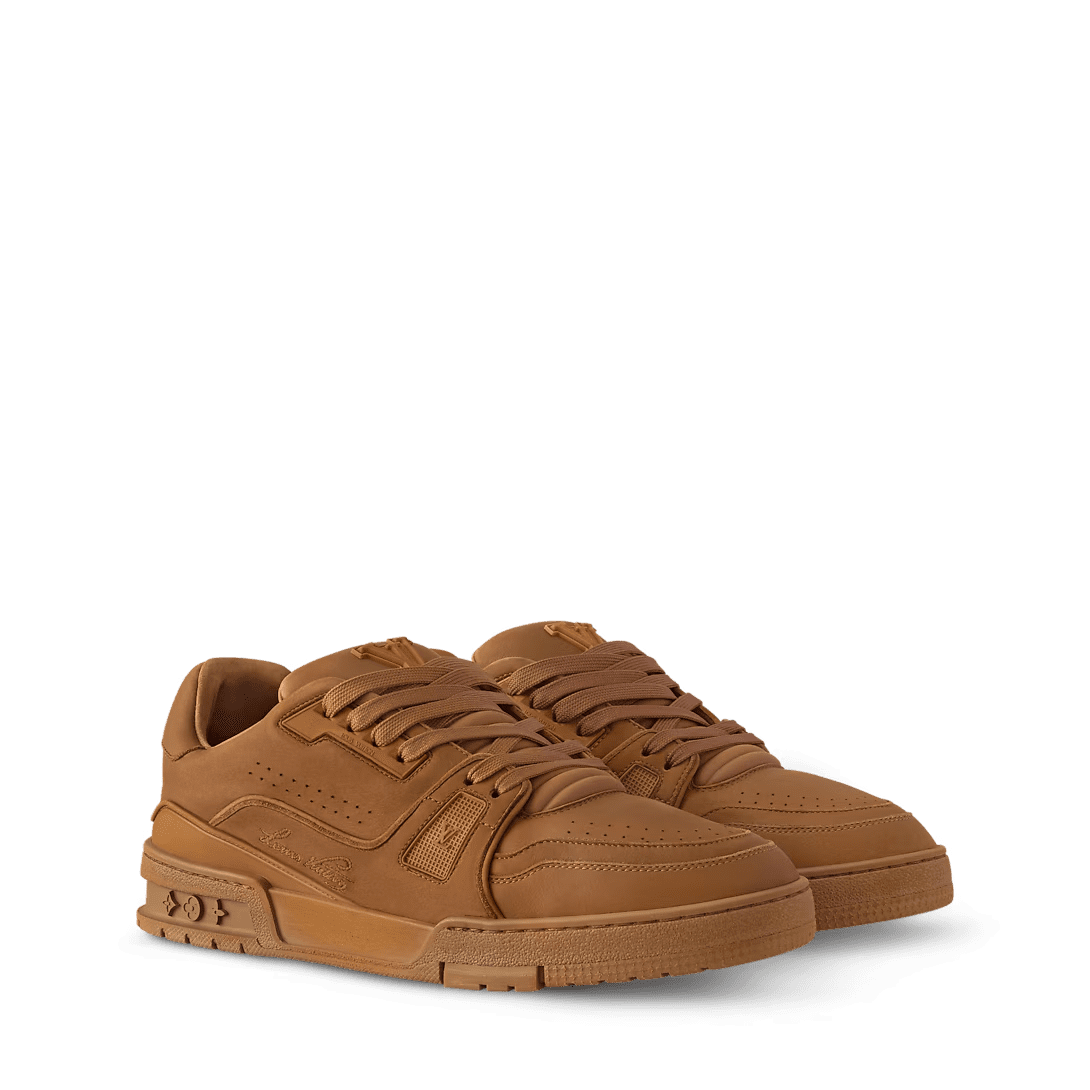 e1a07f98a52aaf7efed9a4315f78302f Louis Vuitton 1ADEQ7 LV Trainer Distressed Sneaker - Image 1