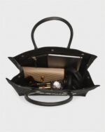Saint Laurent Rive Gauche Small Tote Bag in Raffia - Image 4
