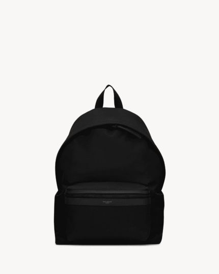 Saint Laurent City backpack in ECONYL®, smooth leather and nylon