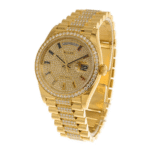 Rolex Day Date Ref. 128348RBR-0043 36mm Yellow Gold Full Pave Rainbow - Image 2