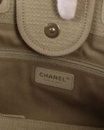 Chanel Deauville Large Gray Tote Bag - Image 8