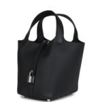 Hermès Picotin Lock 18 Black Clemence Palladium Hardware - Image 5