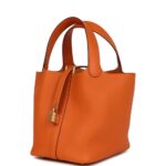 Hermès Picotin Lock 18 Orange Clemence Gold Hardware - Image 4