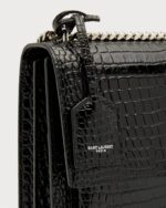 Saint Laurent Sunset Medium In Crocodile Embossed Shiny Leather - Image 6