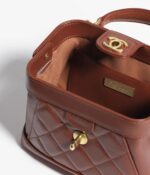 Chanel Polished Lambskin & Gold-Tone Metal Brown - Image 4